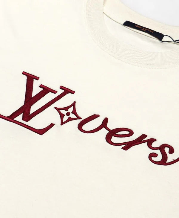 Camiseta Louis Vuitton Beige LV Lovers