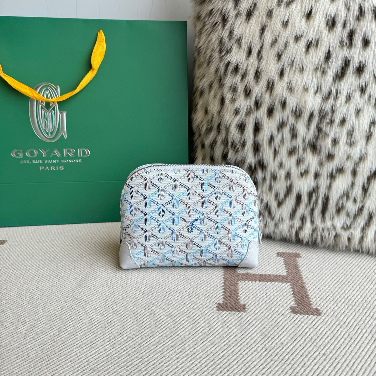 Goyard Vendôme Necessaire Cosmetic Pouch Multicoloured Light Blue