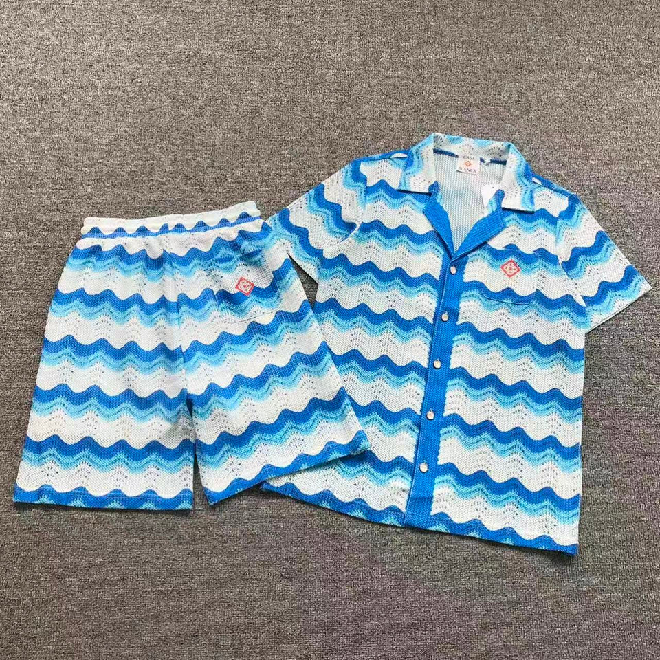 Conjunto CasaBlanca Crochet Wave Color Blue