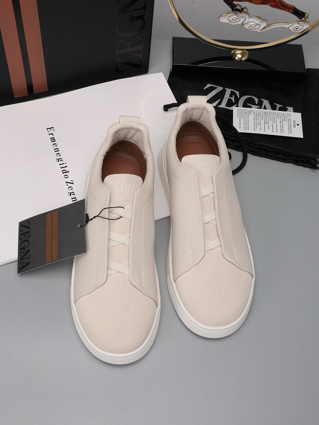 ZEGNA  Triple Stitch Sneakers (Pronta Entrega) Tamanho 41 e 42