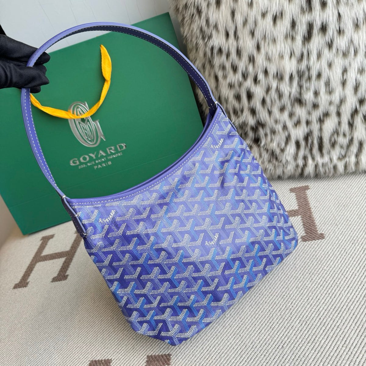 Goyard Necessaire Boheme Hobo Powder Blue