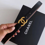 Cinto Chanel Black CC