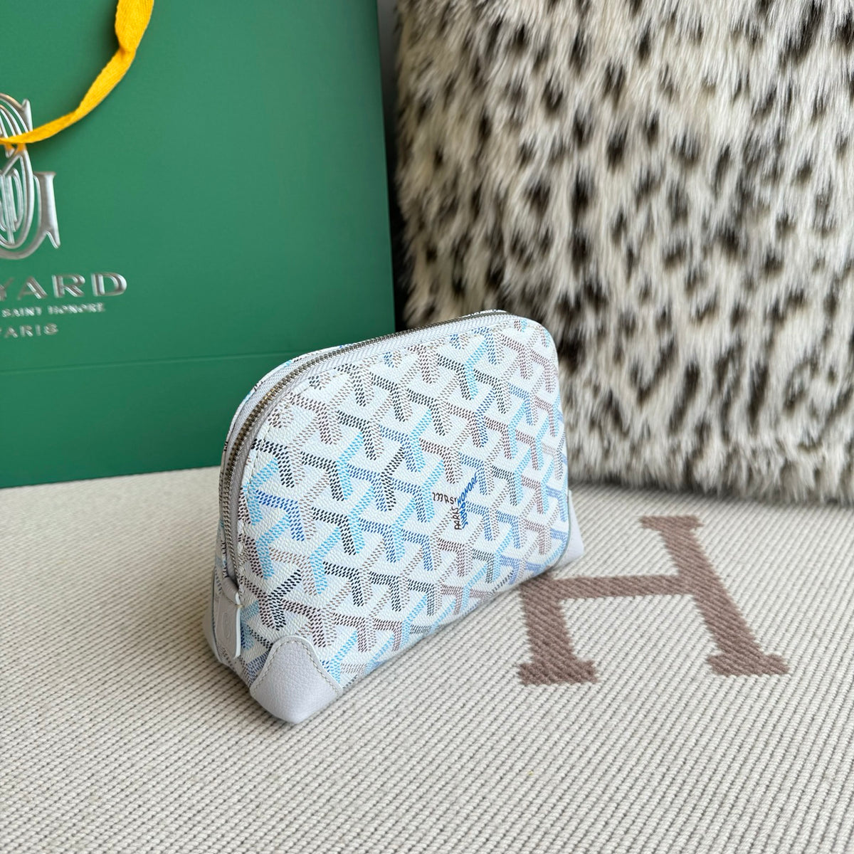 Goyard Vendôme Necessaire Cosmetic Pouch Multicoloured Light Blue