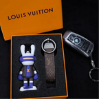 Chaveiro Bag Charm Lv Blue Rabbit Key Chain