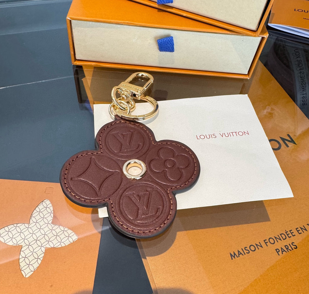 Chaveiro Bag Charm Lv Monogram Flower