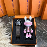 Chaveiro Bag Charm Lv Rose Rabbit Key Chain