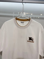 Camiseta Burberry Black Logo Black White Xadrez