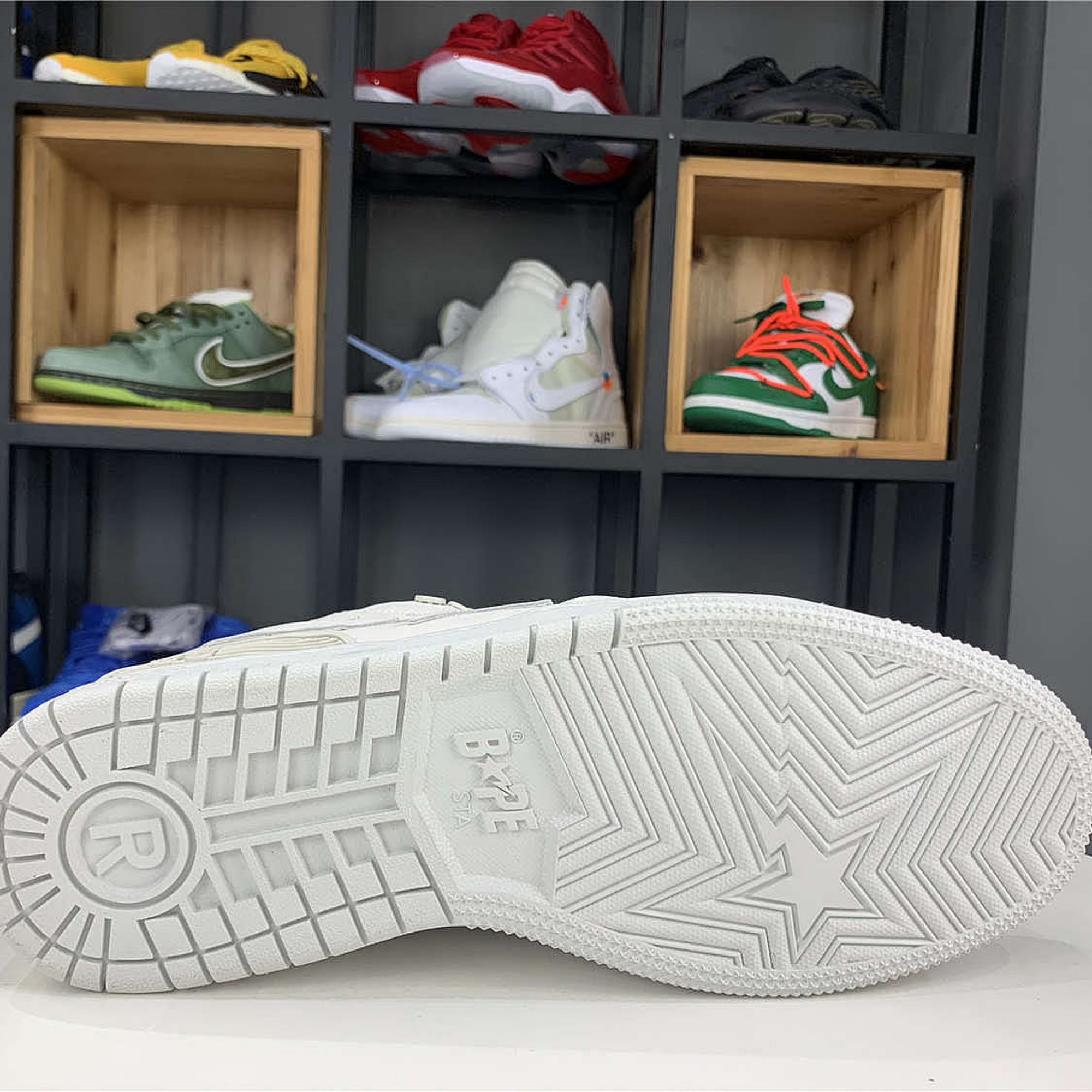 A Bathing Ape Bape SK8 Sta "Triple White"