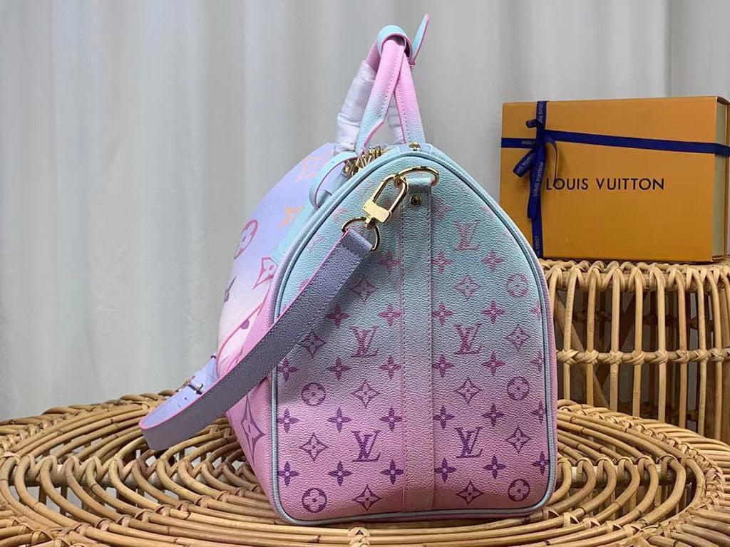 Louis Vuitton KEEPALL Blue Pink