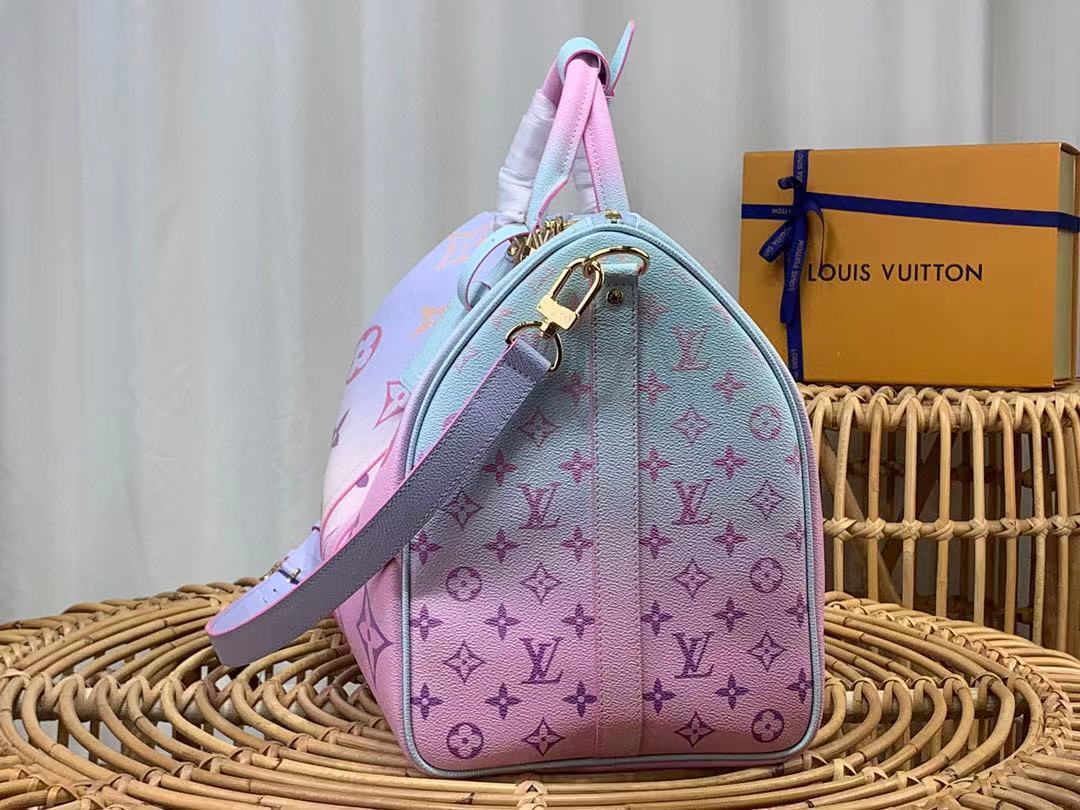 Louis Vuitton KEEPALL Blue Pink