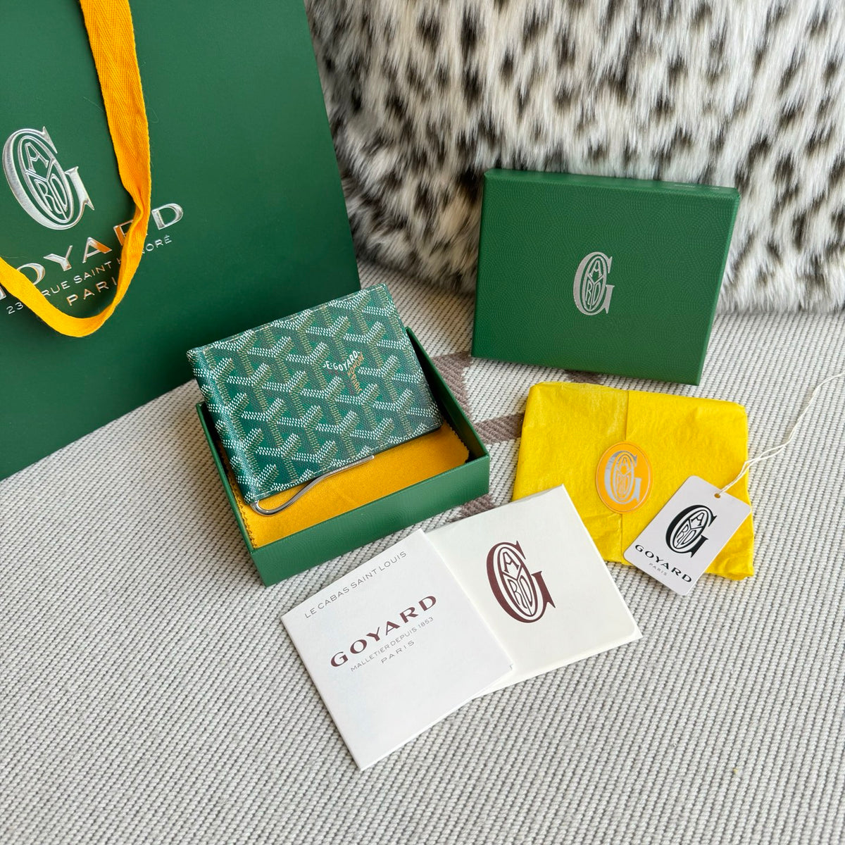 Porta Cartão Goyard VICTOIRE WALLET Green Monogram