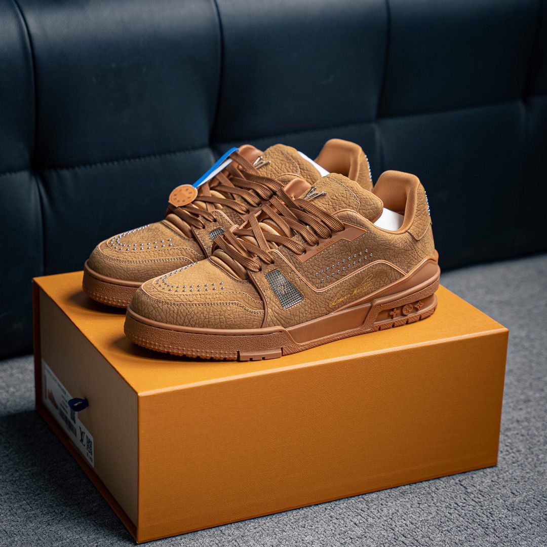 Louis Vuitton LV Trainer Brown Couro de Búfalo