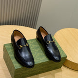 Sapato Gucci Emerald Horsebit Leather Black