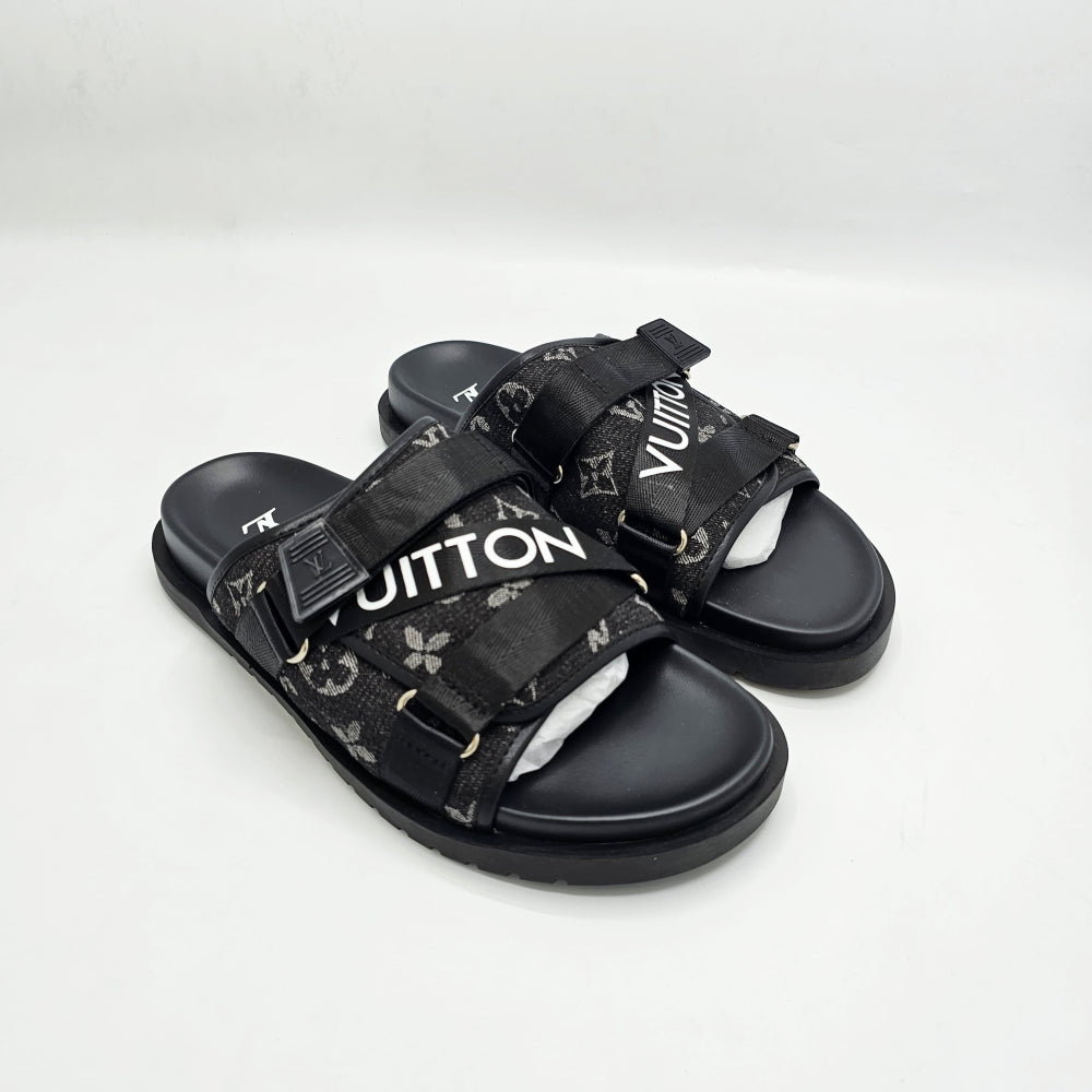 Chinelo  Lv Traveller Slipper Black