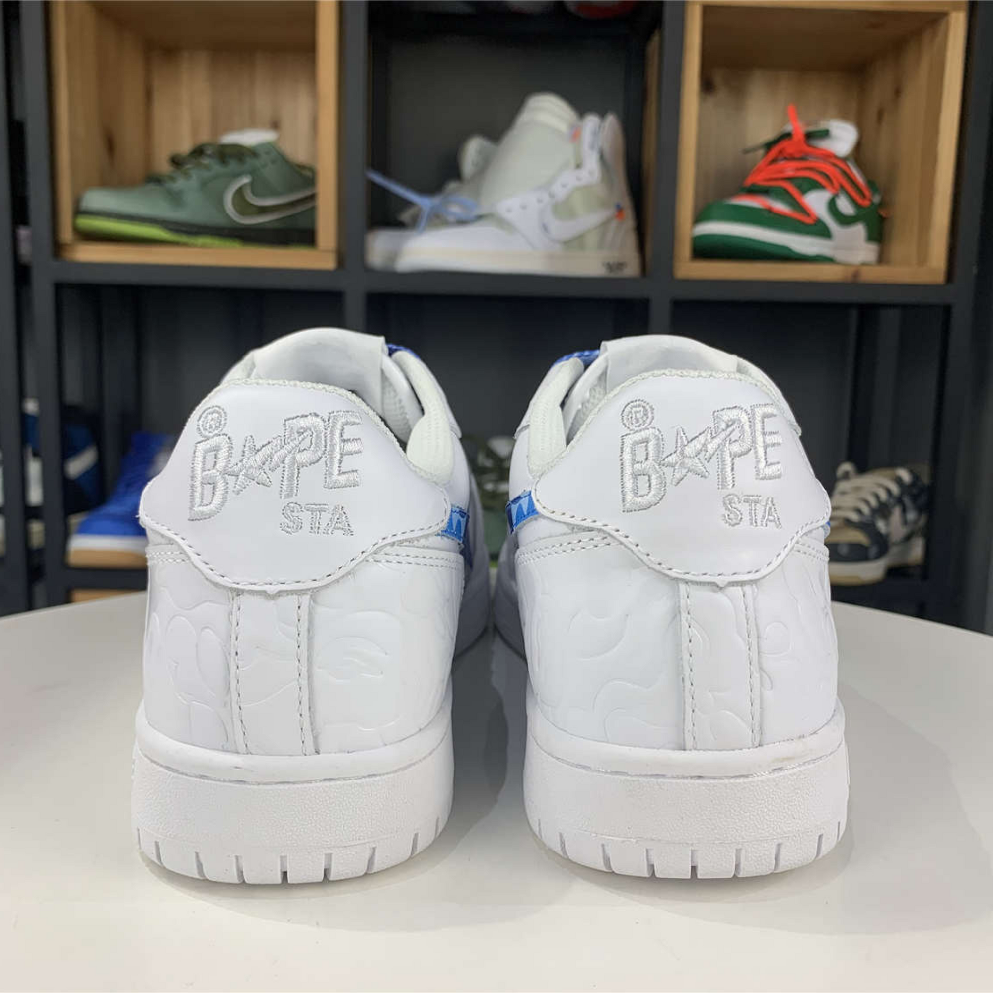 A Bathing Ape Bape Sta Low "White ABC Camo Blue"