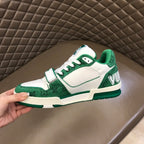 Tenis LV Trainer Velcro Green Monogram Denim