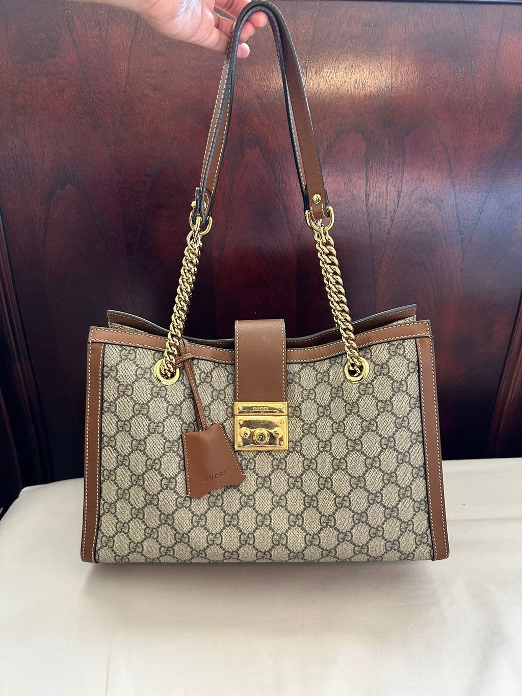 Gucci Padlock Brown Medium Shoulder Bag (Pronta Entrega)