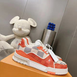 LV Trainer Damier White Orange