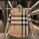Camiseta Burberry Slim Fit Check Cotton Shirt Beige (Pronta Entrega) Tamanho G