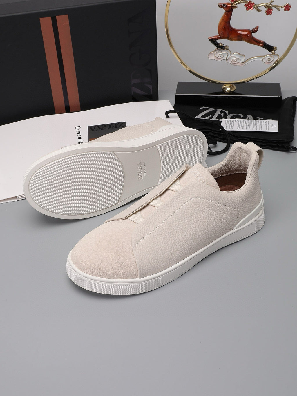 ZEGNA  Triple Stitch Sneakers (Pronta Entrega) Tamanho 41 e 42
