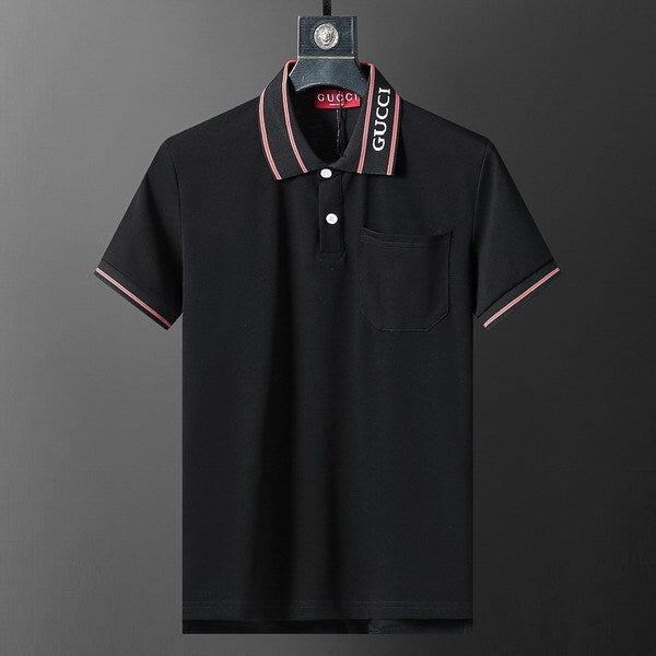 Polo Gucci Black Listra Red Logo Gola (Pronta Entrega) Tamanho G e GG