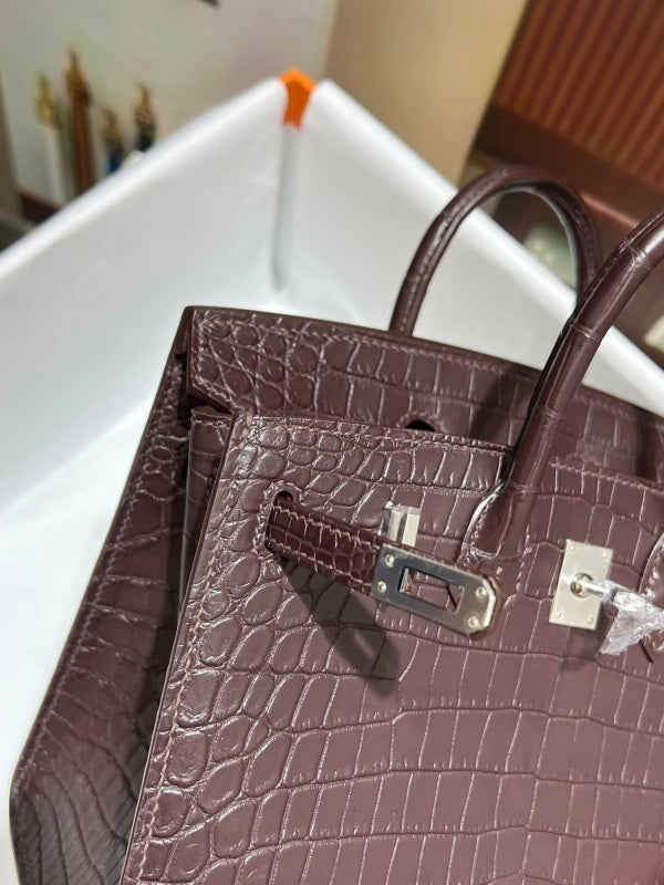 Bolsa Hermes Birkin 25cm P0 Pantine Swift Leather