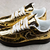 Louis Vuitton x Nike Air Force 1 Low Metallic Gold