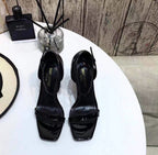 Saint Laurent Opyum Sandal Black and Black