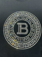 Camiseta Balmain T Shirt Logo Black White