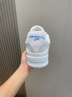 TÊNIS LOUIS VUITTON LV TRAINER MONOGRAM DENIM WHITE DETAILS BLUE
