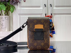 Bag S-lock Vertical Wearable Wallet Monogram Brown