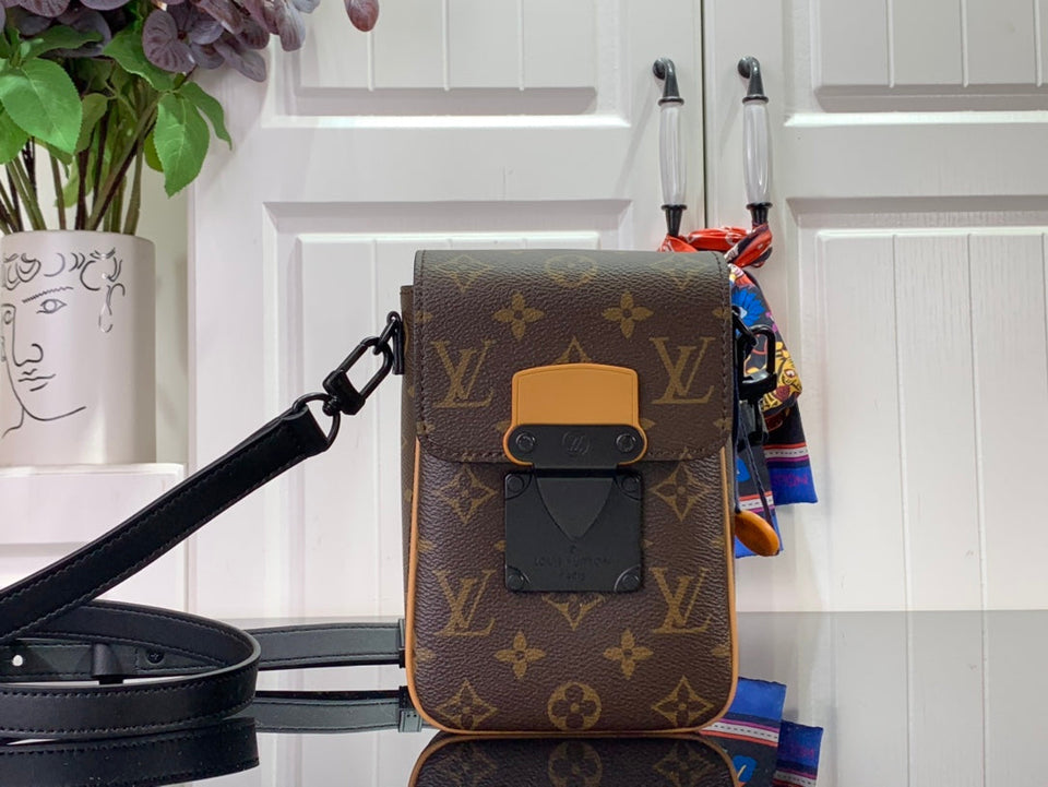 Bag S-lock Vertical Wearable Wallet Monogram Brown
