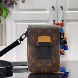 Bag S-lock Vertical Wearable Wallet Monogram Brown