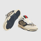 Tênis Gucci Re-Web sneaker in beige and blue GG