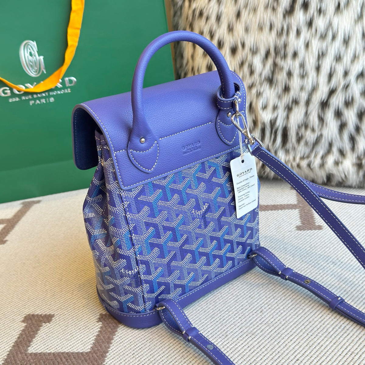 Mochila Goyard Calfskin BackPack Blue
