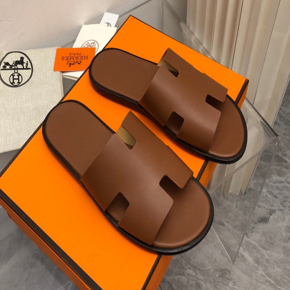 Hermes Izmir Sandal Gold Smooth Calfskin Leather