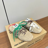 Mule New Balance x Miu Miu 530 SL em camurça desbotada