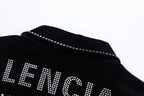 Jaqueta Balenciaga Silver Studs Preta