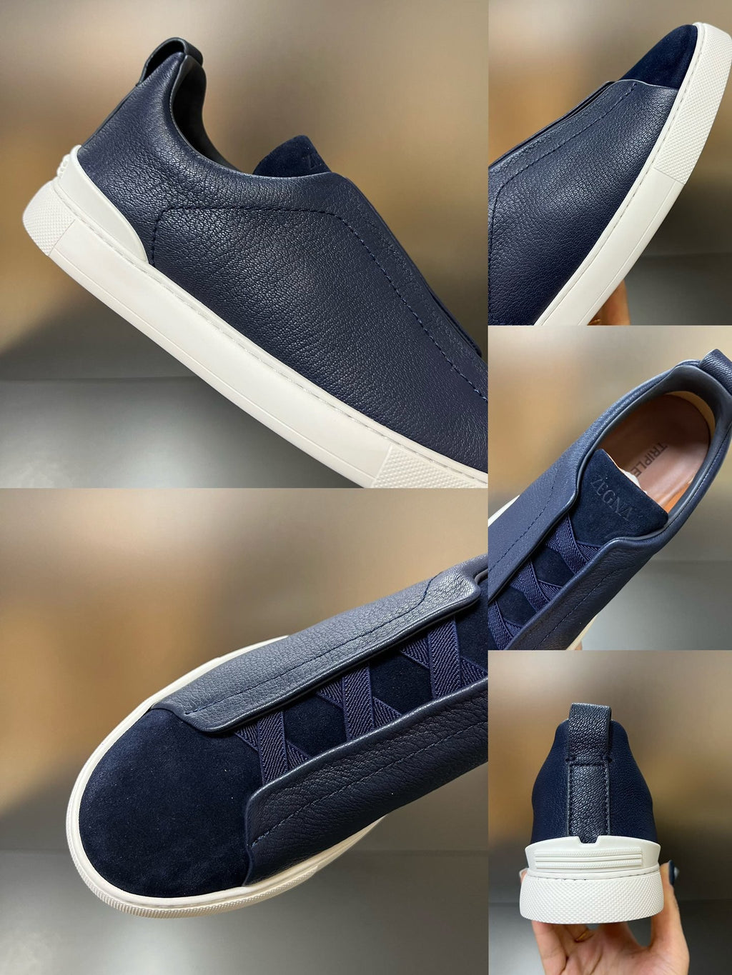 ZEGNA  Triple Stitch Sneakers (Pronta Entrega) Tamanho 40 e 41