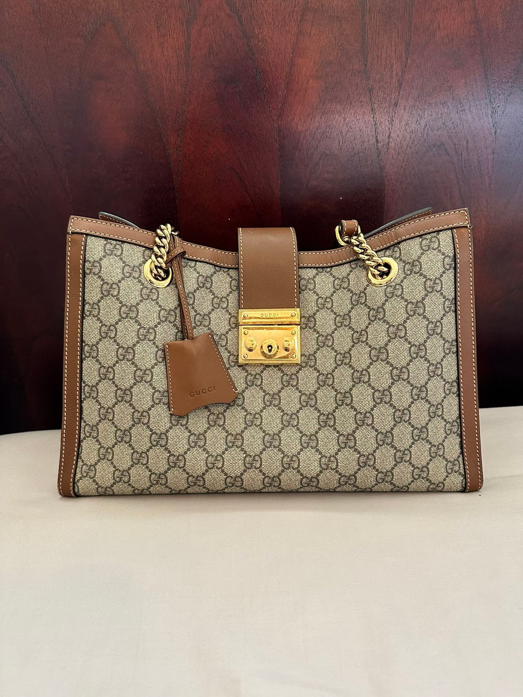 Gucci Padlock Brown Medium Shoulder Bag (Pronta Entrega)