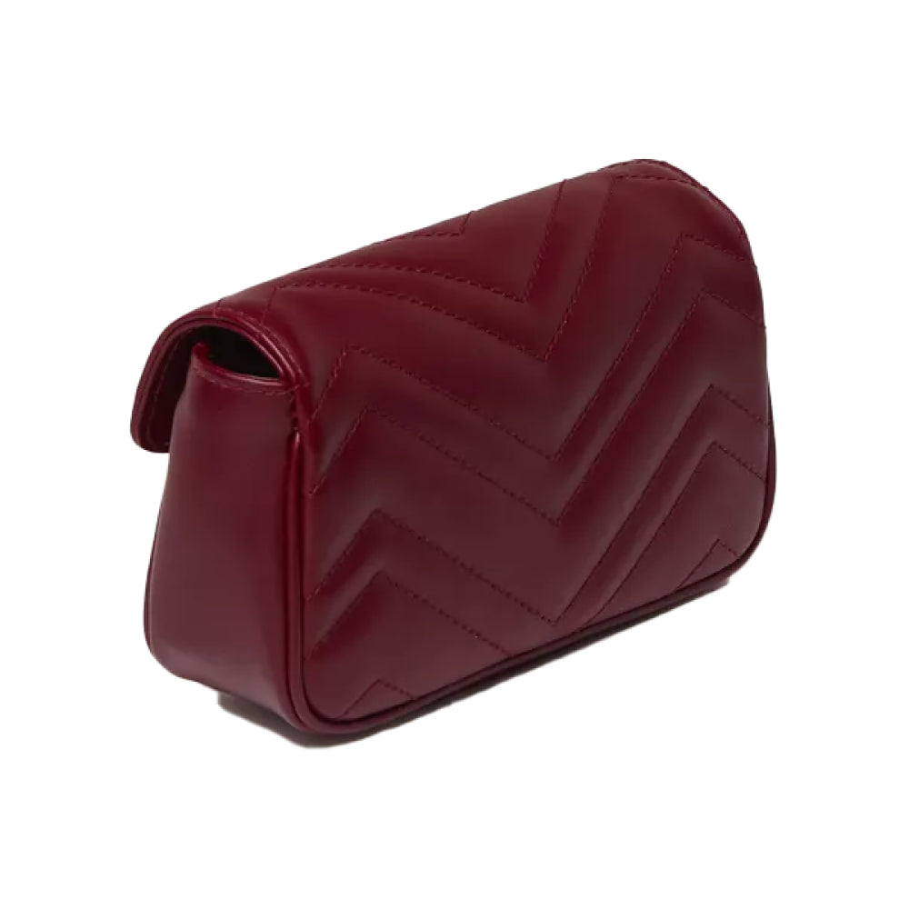 Gucci GG Marmont Matelasse Super Mini Bag Red