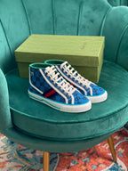 Gucci Tennis 1977 GG Multicolor high-top Blue