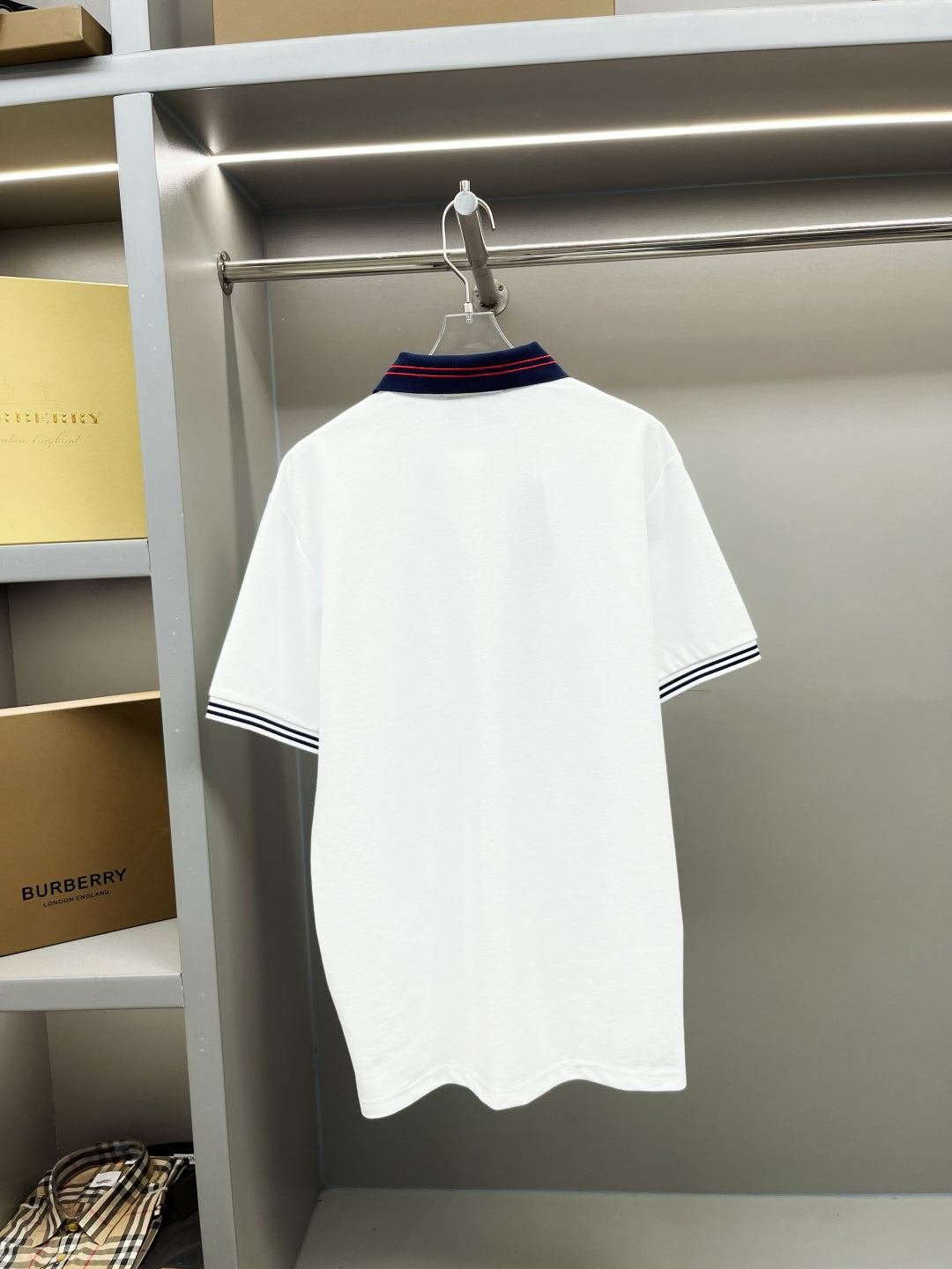 Polo Gucci White Gola Red