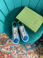 Gucci Tennis 1977 GG Multicolor high-top Blue