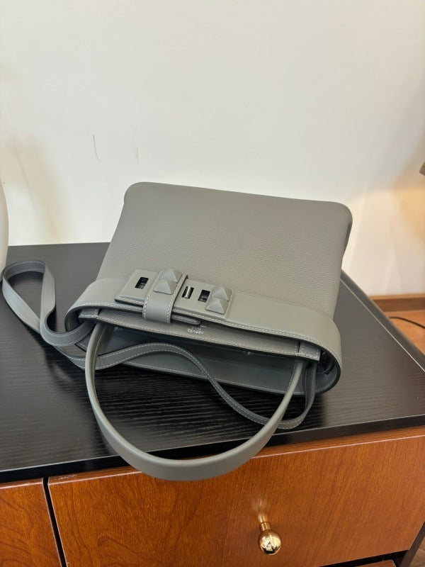 Bolsa Hermes Grey Toile Officier H Herbag 39