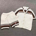 Conjunto CasaBlanca Tennis Stripe de crochê