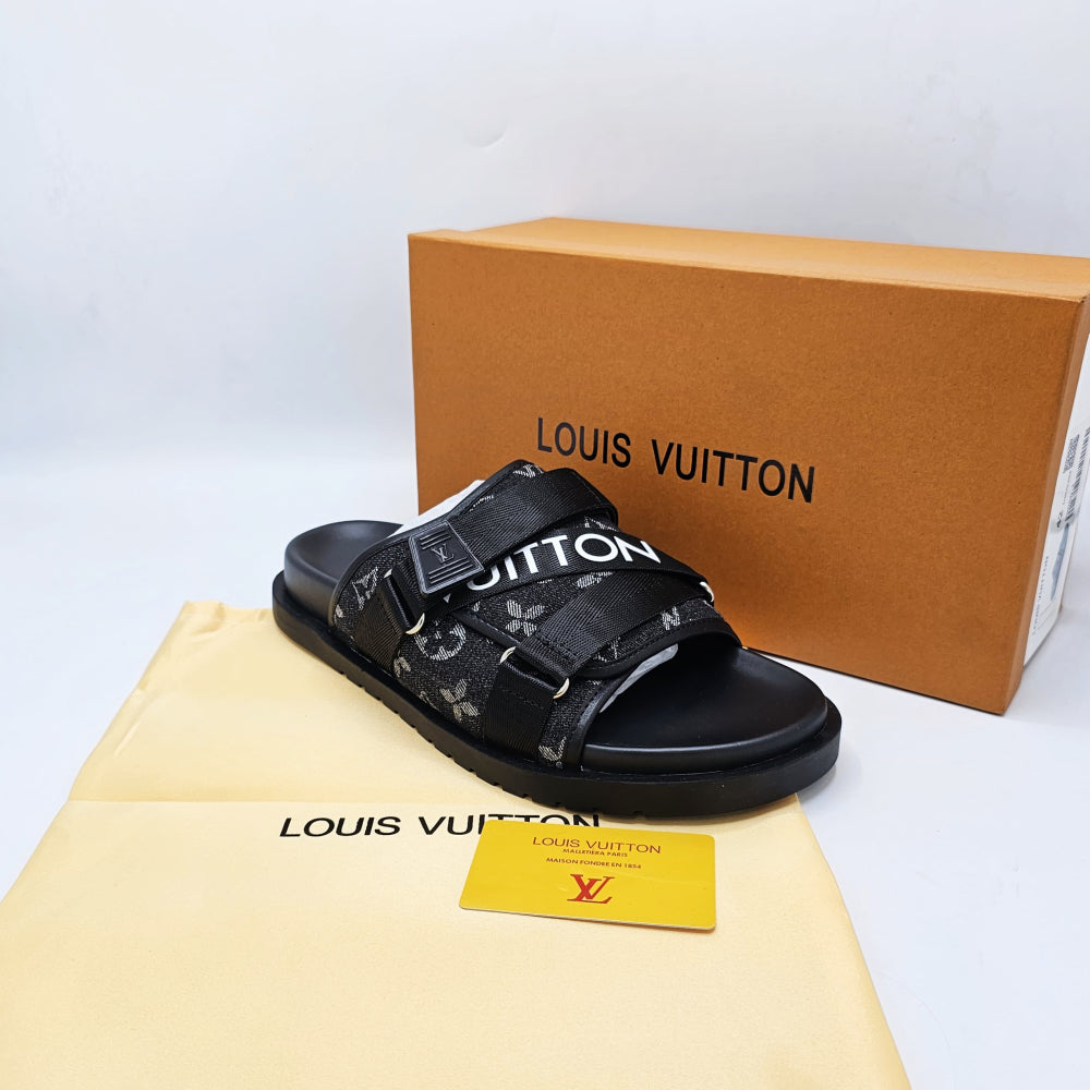 Chinelo  Lv Traveller Slipper Black