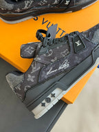 TRAINER BAIXO PRETO CINZA