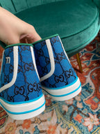 Gucci Tennis 1977 GG Multicolor high-top Blue