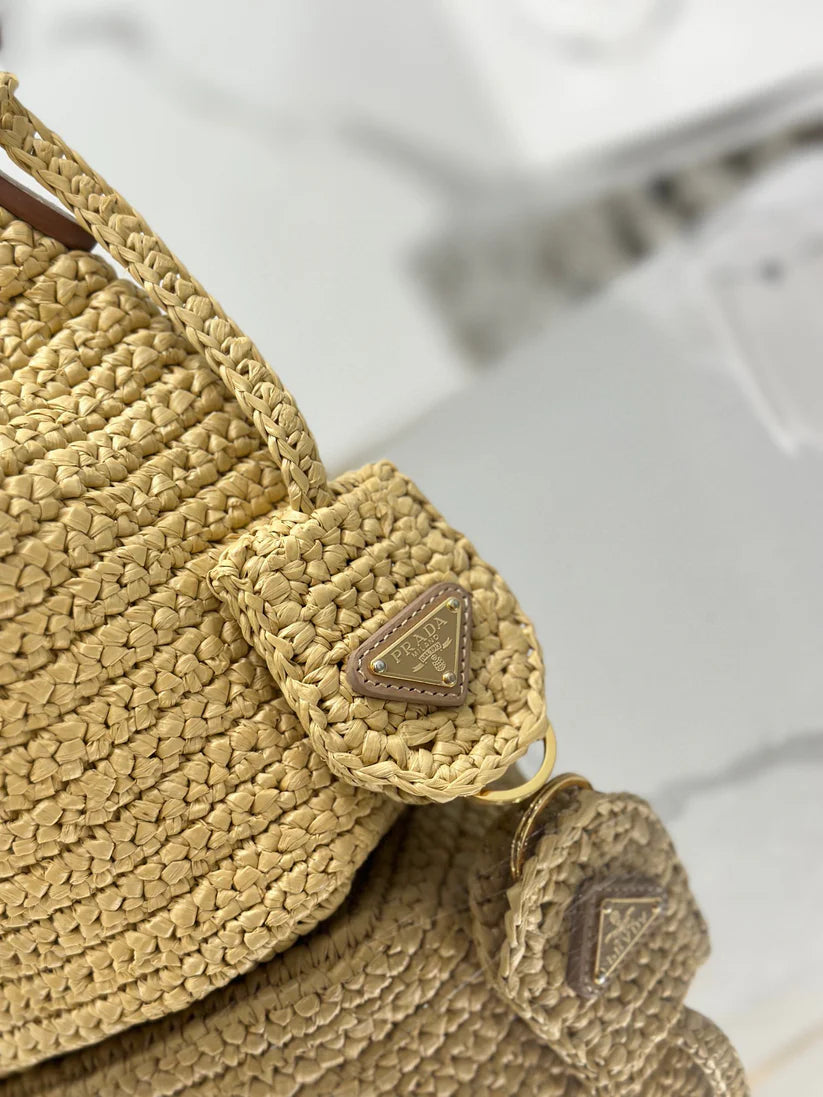 Bolsa Prada Crochet Mini Bucket Bag